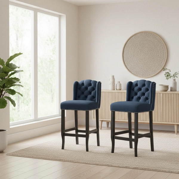 Foxwood Wingback Retro Bar Stools (Set of 2) by Christopher Knight Home