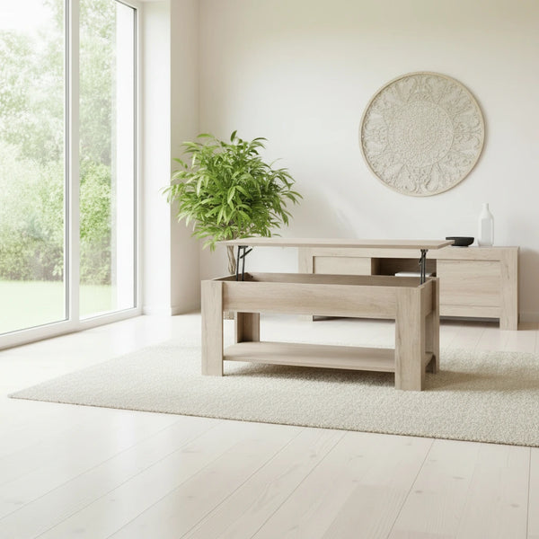 Yaheetech 47.5 Lift Top Coffee Table, Hidden Compartment/ Open Shelf
